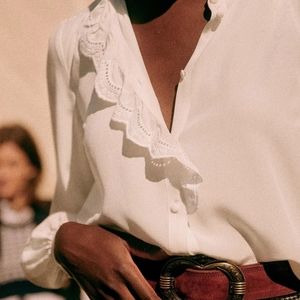 Sezane chloe silk blouse